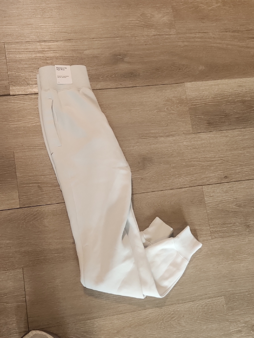 Nike White Jogger Sweatpants with Black Swoosh - Picture 4 of 4